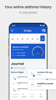 FindAir – Asthma Diary android App screenshot 5